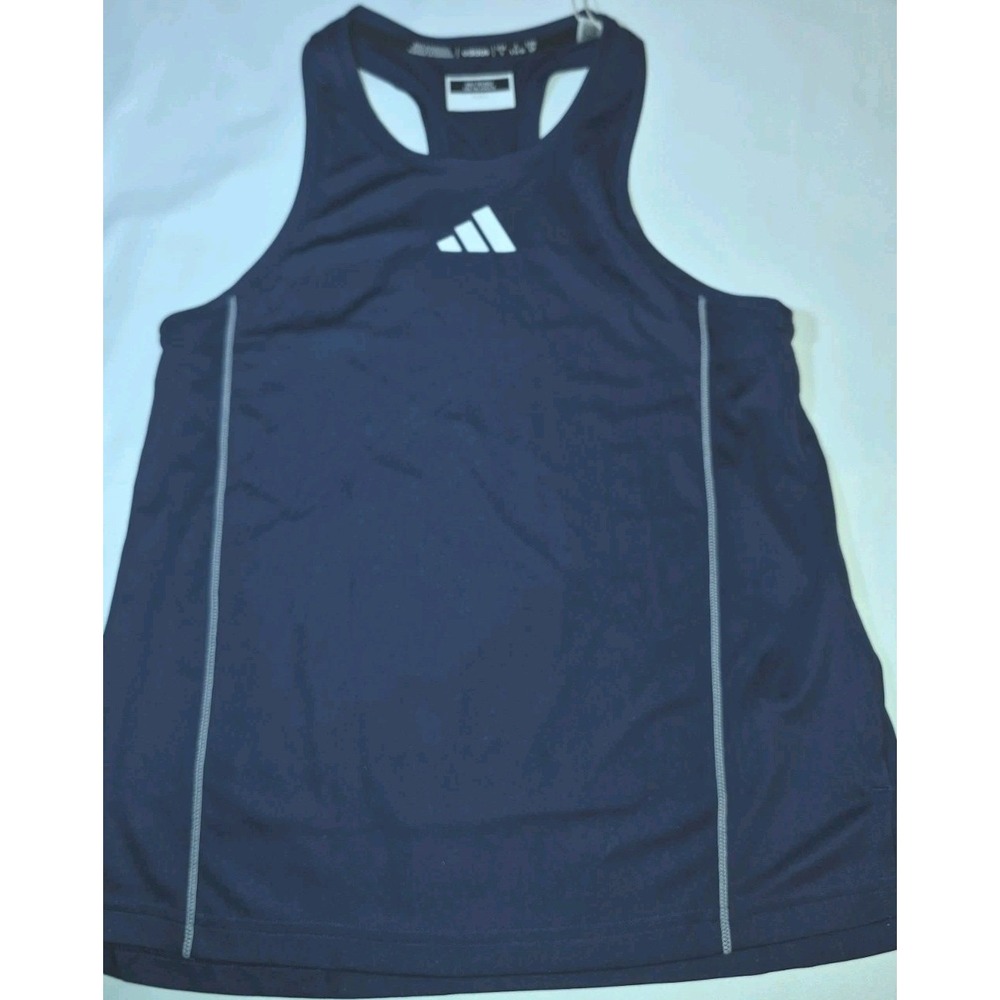 Adidas Women Racerback Tank Top Navy Blue Running Workout Gym Shirt Size S